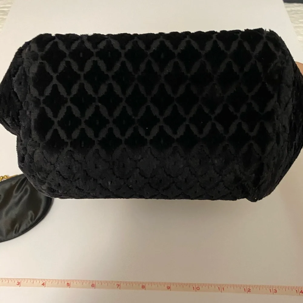 Antique Vintage Purse in black velvet - Picture 3 of 10